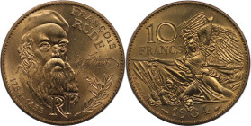 Europäische Münzen und Medaillen, Frankreich / France. 200. Geburtstag von Francois Rude (1784-1855). 10 Francs 1984. Nickel-Messing. KM 954. Stempelg...