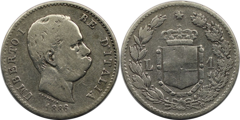 Europäische Münzen und Medaillen, Italien / ItaIy. Umberto I. (1878-1900). 1 Lir...