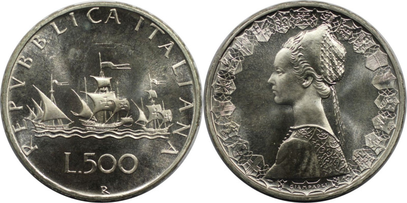 Europäische Münzen und Medaillen, Italien / Italy. 500 Lire 1970 R. 11,0 g. 0.83...