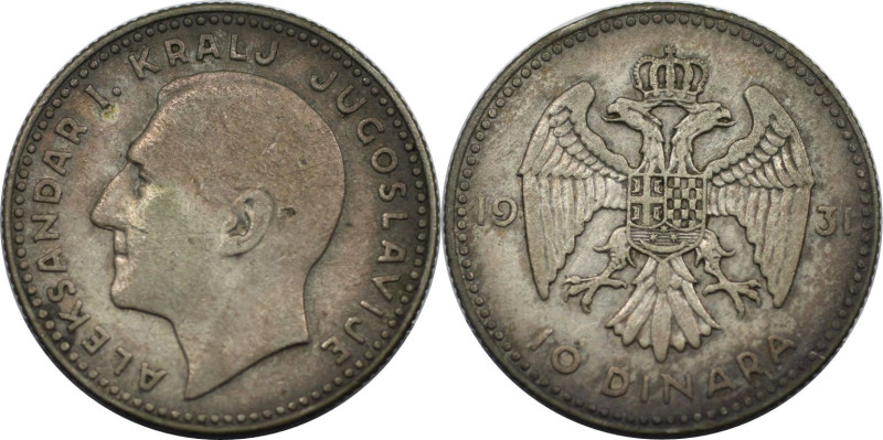 Europäische Münzen und Medaillen, Jugoslawien / Yugoslavia. Alexander I. 10 Dina...