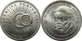 Europäische Münzen und Medaillen, Portugal. 300. Todestag von Antonio Vieira. 500 Escudos 1997. 14,0 g. 0.500 Silber. 0.23 OZ. KM 701. Stempelglanz. K...
