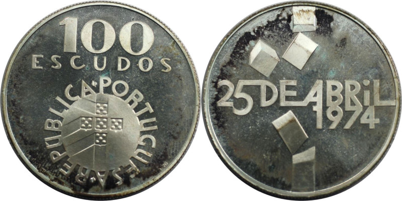 Europäische Münzen und Medaillen, Portugal. Nelkenrevolution. 100 Escudos 1976. ...