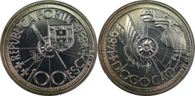 Europäische Münzen und Medaillen, Portugal. Diogo Cao. 100 Escudos 1987. 16,50 g. 0.925 Silber. 0.49 OZ. KM 641a. Polierte Platte