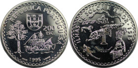 Europäische Münzen und Medaillen, Portugal. 480. Jahrestag von Solor und Timor. 200 Escudos 1995. 26,50 g. 0.925 Silber. 0.79 OZ. KM 683a. Polierte Pl...