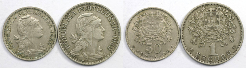 Europäische Münzen und Medaillen, Portugal, Lots und Sammlungen. 50 Centavos, 1 ...