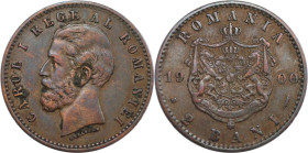 Europäische Münzen und Medaillen, Rumänien / Romania. Karl I. 2 Bani 1900. Kupfer. KM 27. Sehr schön+