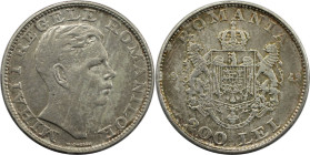 Europäische Münzen und Medaillen, Rumänien / Romania. Michael I. 200 Lei 1942. Silber. KM 63. Fast Vorzüglich