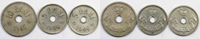 Europäische Münzen und Medaillen, Rumänien / Romania, Lots und Sammlungen. 2 x 5 Bani 1906, 10 Bani 1906. Kupfer-Nickel. KM KM 31,32. Lot von 3 Münzen...