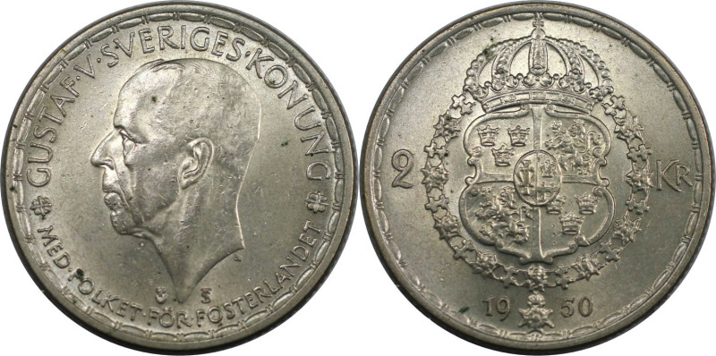 Europäische Münzen und Medaillen, Schweden / Sweden. Gustav V. (1908-1950). 2 Kr...