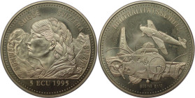Europäische Münzen und Medaillen, Schweiz / Switzerland. 5 Ecu 1995. Stempelglanz, Patina.