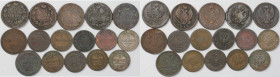 Russische Münzen und Medaillen, Lots und Samllungen Russische Münzen und Medaillen. 2 Kopeken 1859 BM, 15 x 2 Kopeken 1815 - 1913, Lot von 16 Münzen. ...