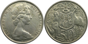 Weltmünzen und Medaillen, Australien / Australia. Elizabeth II. 50 Cents 1966. 13,28 g. 0.800 Silber. 0.34 OZ. KM 67. Vorzüglich