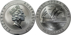 Weltmünzen und Medaillen, Australien / Australia. Sydney Opera. 10 Dollars 1997. 20,77 g. 0.999 Silber. 0.67 OZ. KM 353. Polierte Platte