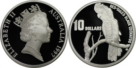 Weltmünzen und Medaillen, Australien / Australia. Kakadu. 10 Dollars 1997. 20,0 g. 0.999 Silber. 0.64 OZ. KM 367.1. Polierte Platte