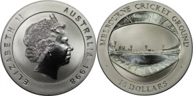 Weltmünzen und Medaillen, Australien / Australia. Melbourne Cricket Ground. 10 Dollars 1998. 20,77 g. 0.999 Silber. 0.67 OZ. KM 387. Polierte Platte