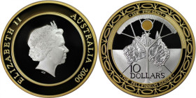 Weltmünzen und Medaillen, Australien / Australia. Millennium. 10 Dollars 2000. 36,01 g. 0.999 Silber. 1.16 OZ. KM 511. Polierte Platte