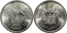 Weltmünzen und Medaillen, Ägypten / Egypt. Arzt Tag. 1 Pound 1980. 15,0 g. 0.720 Silber. 0.35 OZ. KM 511. Stempelglanz