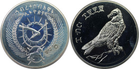 Weltmünzen und Medaillen, Äthiopien / Ethiopia. Bartgeier. 10 Birr 1970 (1978). 25,31 g. 0.925 Silber. 0.75 OZ. KM 61. Stempelglanz