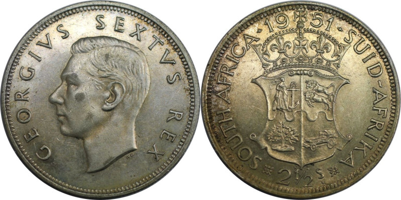 Weltmünzen und Medaillen, Südafrika / South Africa. George VI. (1937-1952). 2 1/...