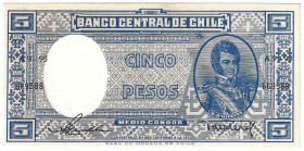 Banknoten, Chile. 5 Pesos 1958-1959. Pick 119. I