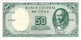 Banknoten, Chile. 50 Pesos 1960-1961. Pick 126. I