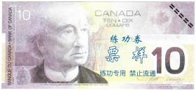 Banknoten, China. Canadees training Bankbiljetten voor personen, Chinese Banken. 10 Dollars. Unc