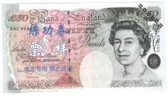 Banknoten, China. Trainings Geld voor Chinese Banken (England). 50 Pounds. Unc
