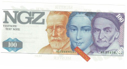 Banknoten, Deutschland / Germany. Testbanknoten DM-Währung. NGZ Testnote 100. UNC