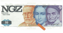 Banknoten, Deutschland / Germany. Testbanknoten DM-Währung. NGZ Testnote 50. UNC
