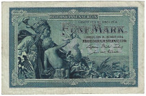 Banknoten, Deutschland / Germany. Deutsches Reich. 5 Mark 1904. Ro.22b. II