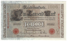 Banknoten, Deutschland / Germany. Deutsches Reich. Reichsbanknote 1000 Mark 1910. Ro.45c. I