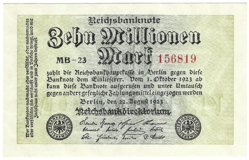 Banknoten, Deutschland / Germany. Deutsches Reich, Weimarer Republik. Reichsbank...