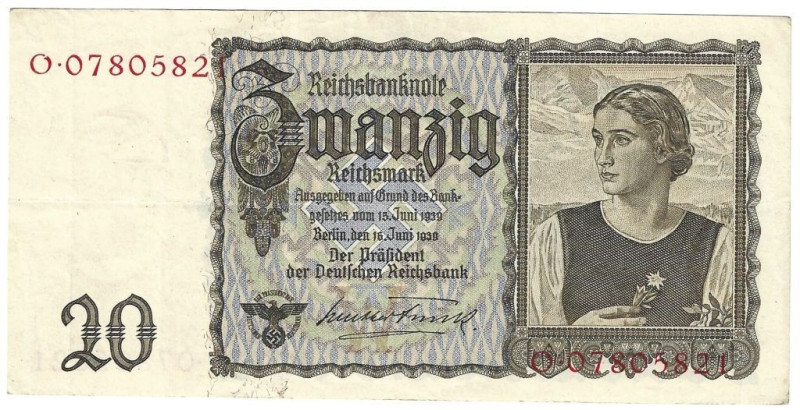 Banknoten, Deutschland / Germany. Deutsches Reich, Drittes Reich. Reichsbanknote...