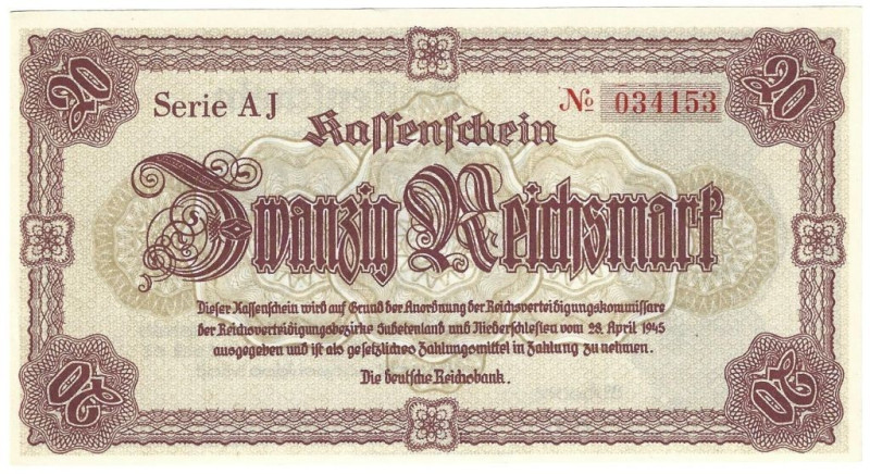 Banknoten, Deutschland / Germany. Deutsches Reich, Drittes Reich. Reichsbanknote...