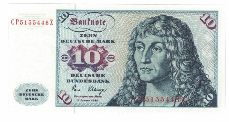 Banknoten, Deutschland / Germany. Bundesrepublik Deutschland. 10 Deutsche Mark 1...