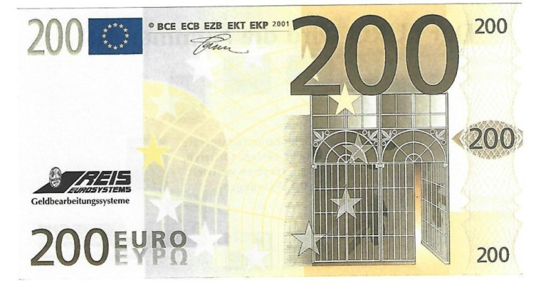 Banknoten, Deutschland / Germany. Reis Eurosystems Geldbearbeitungssysteme. Test...