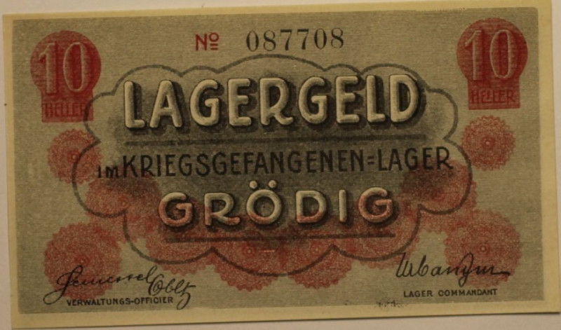 Banknoten, Österreich / Austria. Lagergeld im Kriegsgefangenen-Lager Grödig Nr. ...