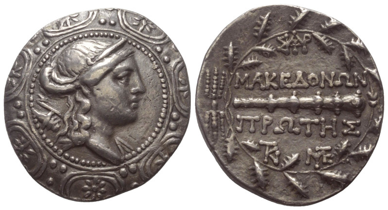 Makedonien unter römischer Herrschaft.

 Tetradrachme (Silber). Ca. 165 - 150 ...