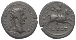 Thrakien. Deultum. Macrinus (217 - 218 n. Chr.).

 Bronze.
Vs: Büste mit Strahlenkrone rechts.
Rs: Kaiser zu Pferde mit erhobenem Speer nach recht...