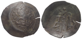 Michael II. Ducas-Comnenus Angelus - Despotat von Epirus (1237 - 1271 n. Chr.).

 Aspron Trachy (Billon). Arta.
Vs: Büste des Heiligen Theodor (?) ...