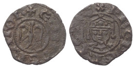 Italien. Sizilien - Königreich. Heinrich VI. (1194 - 1197) und Friedrich.

 Denar (Billon). Ohne Jahr (um 1196). Messina oder Brindisi.
Gemeinschaf...