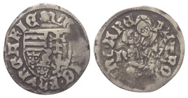 Ungarn. Matthias I. Corvinus (1458 - 1490).

 Denar (Silber). 1482-1490. Nagybánya / Baia Mare (Rumänien).
Vs: + m mAThIe Rn VnGARIe. Vierfeldiges ...