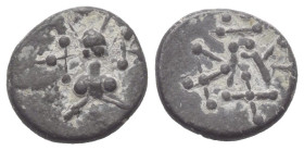 Jerusalem - Königreich. Anonym.

 Notgeld (Bleimarke). Ohne Jahr. Jerusalem oder Akkon.
Vs: Stilisierter Kopf rechts.
Rs: Abstrakte geometrische S...