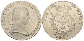 Bayern. Kurfürstentum (1623 - 1806). Maximilian IV. Joseph (1799 - 1805).

 Taler (Silber). 1802. München.
Vs: D. G. MAXIM. JOSEPH. C. P. R. V. B. ...