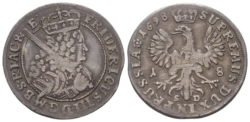 Brandenburg-Preußen. Friedrich III. (1688 - 1701).

 18 Gröscher (Tympf) (Silb...