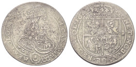 Polen. Königreich. Johann II. Kasimir (1649-1668).

 Ort (Silber). 1668. Bromberg (Bydgoszcz).
Vs: Bekröntes Brustbild rechts.
Rs: Bekröntes vierf...