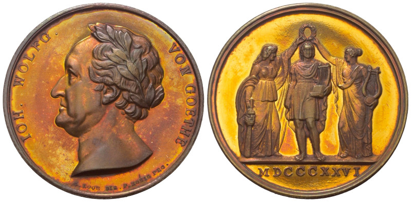 Deutschland.

 Bronzemedaille. 1826.
Auf den 75. Geburtstag von Goethe. 
Von...