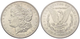 Nordamerika. USA.

 1 Dollar (Silber). 1878 S. San Francisco.
Morgan-Dollar.
Vs: Kopf der Liberty links.
Rs: Im Kranz: Weißkopfseeadler auf Pfeil...
