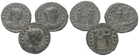 Römische Münzen - Lots. Kaiserzeit.


Lot (3 Stück): Antoniniane des Aurelianus (270 - 275 n. Chr.).

Sehr schön.

Verkauft wie besehen, keine ...