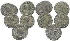 Römische Münzen - Lots. Kaiserzeit.


Lot (5 Stück): Antoniniane des Aurelianus (270 - 275 n. Chr.) (4x) und Probus (276 - 282 n. Chr.) (1x).

Se...